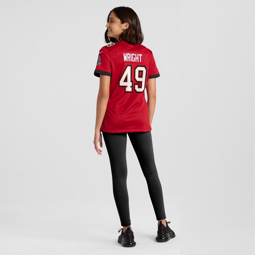 Women's Tampa Bay Buccaneers Owen Wright Red Team Game Jersey