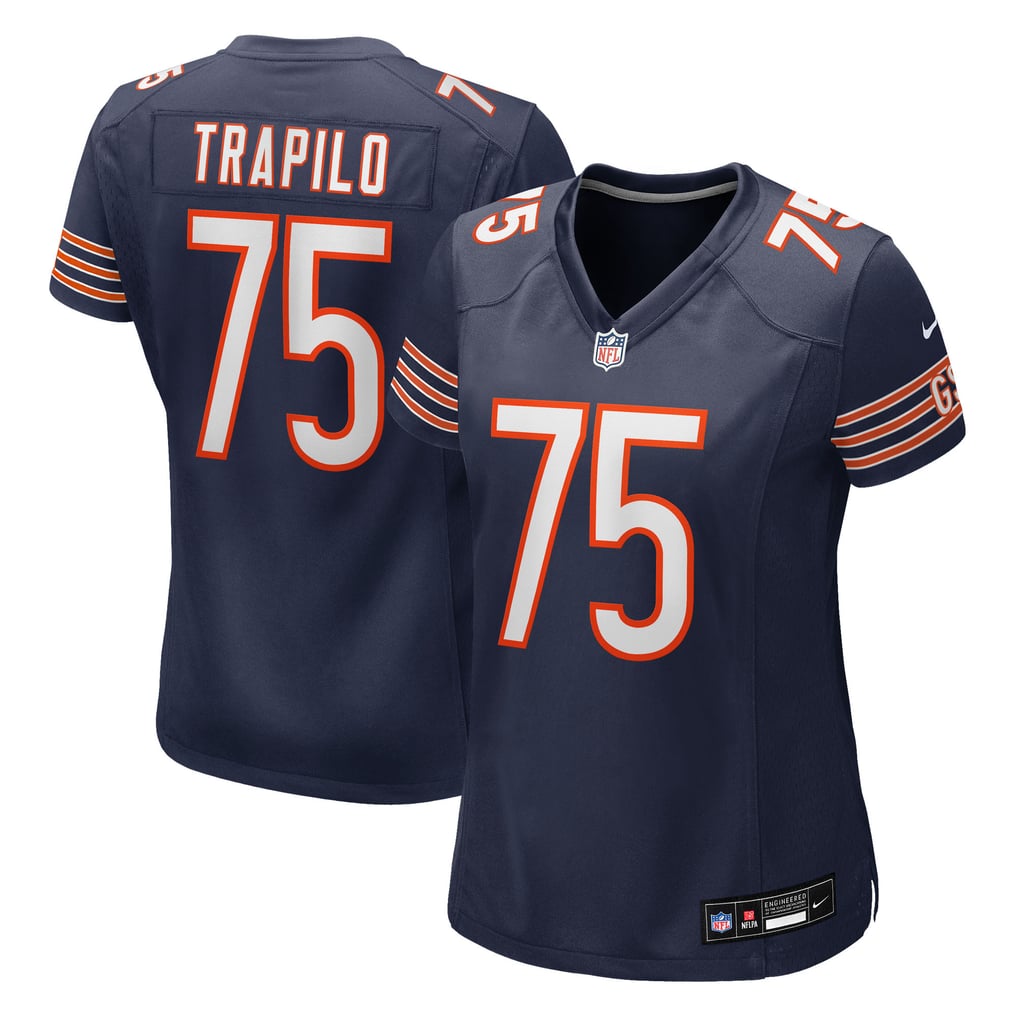 Women's Chicago Bears Ozzy Trapilo Navy Team Game Jersey