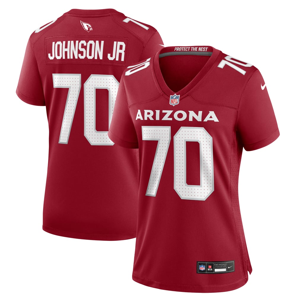Women's Arizona Cardinals Paris Johnson Jr. Cardinal Game Jersey