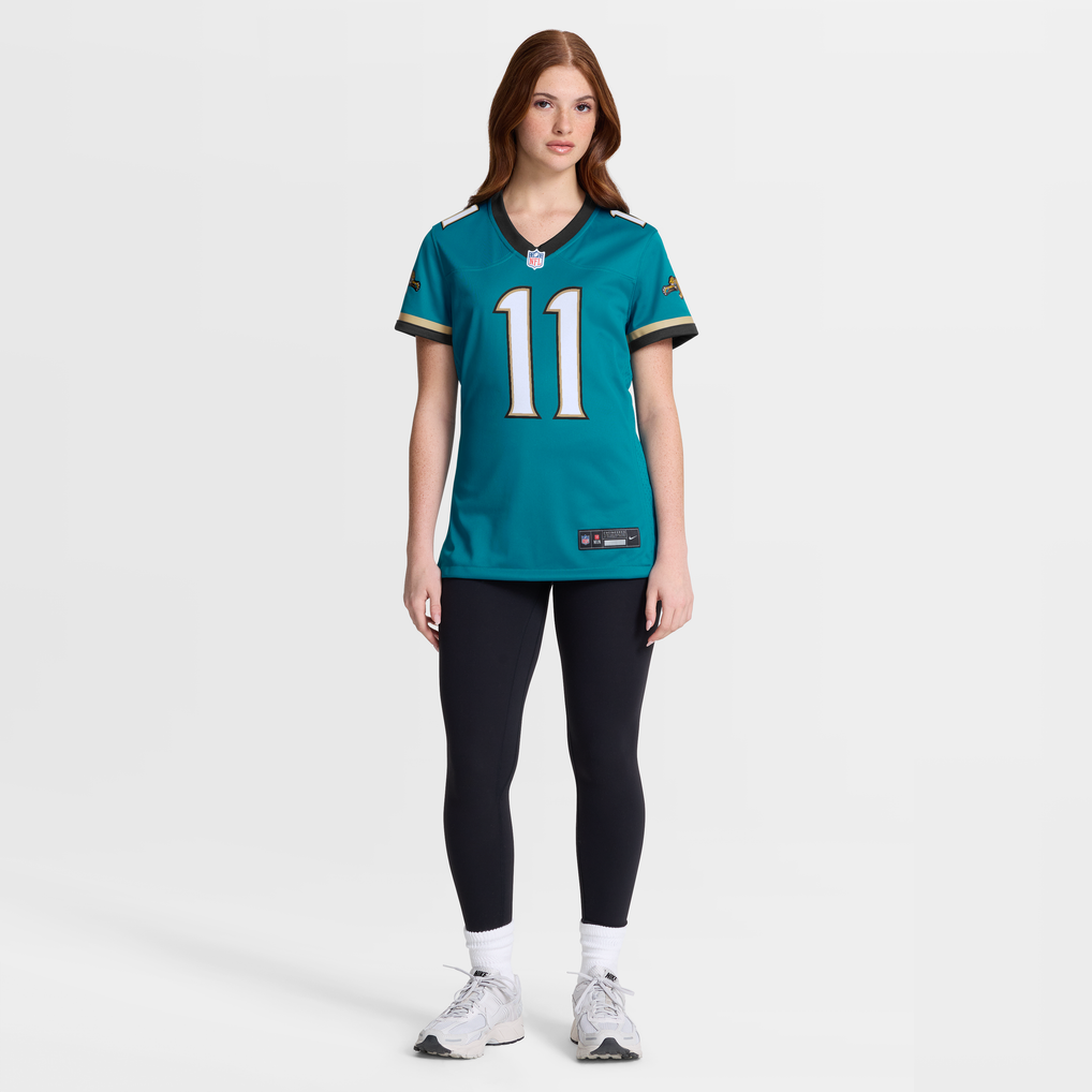 Women's Jacksonville Jaguars Parker Washington Teal Alternate Prowler Throwback Game Jersey