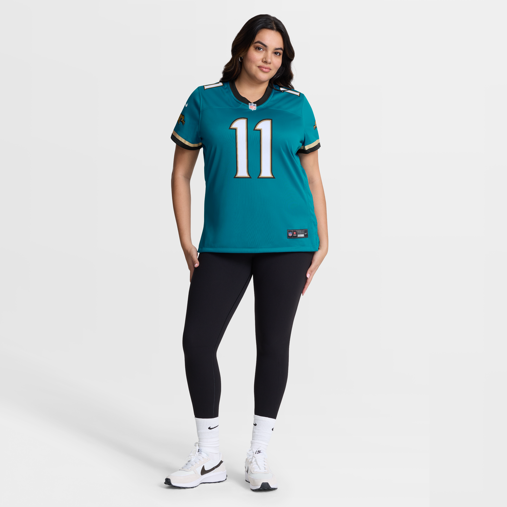 Women's Jacksonville Jaguars Parker Washington Teal Alternate Prowler Throwback Game Jersey
