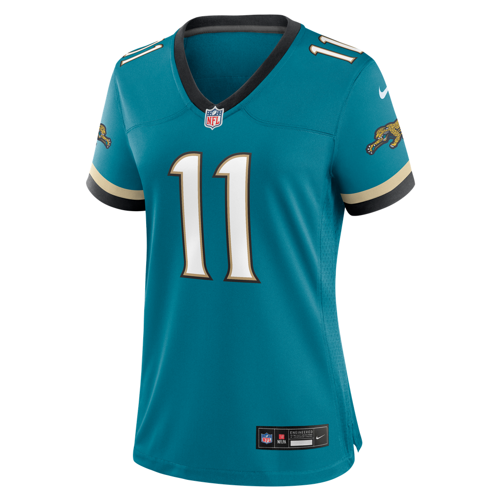Women's Jacksonville Jaguars Parker Washington Teal Alternate Prowler Throwback Game Jersey