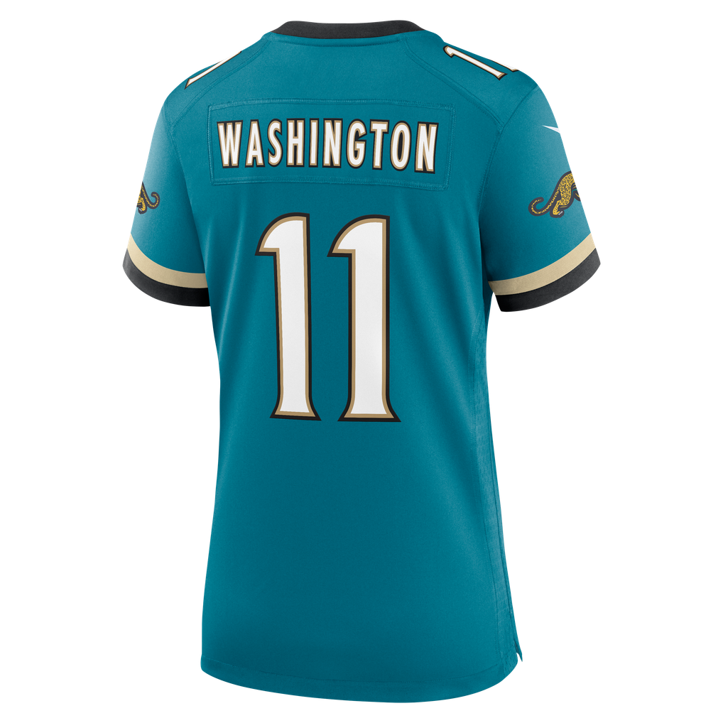 Women's Jacksonville Jaguars Parker Washington Teal Alternate Prowler Throwback Game Jersey