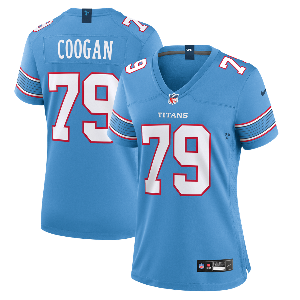 Women's Tennessee Titans Pat Coogan Light Blue Team Game Jersey