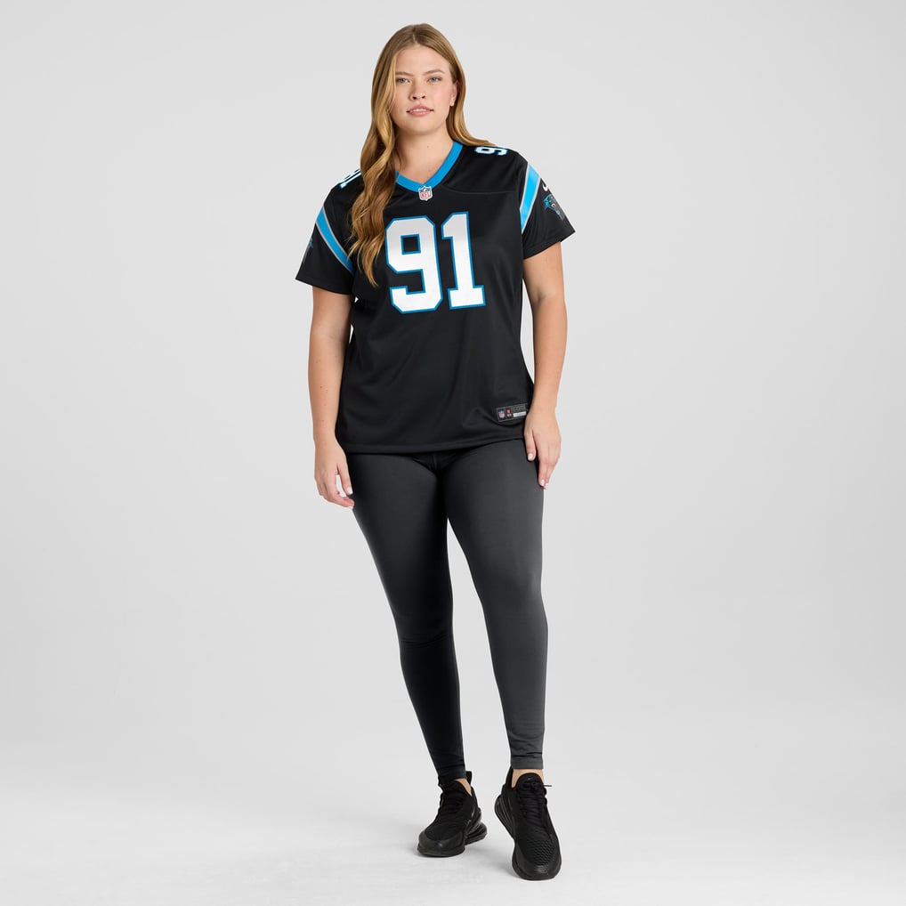 Women's Carolina Panthers Patrick Jones II Black Team Game Jersey