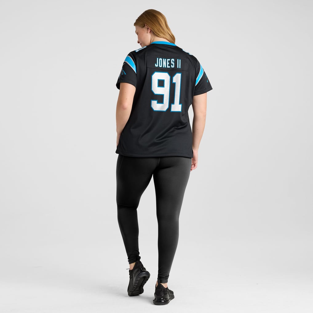 Women's Carolina Panthers Patrick Jones II Black Team Game Jersey