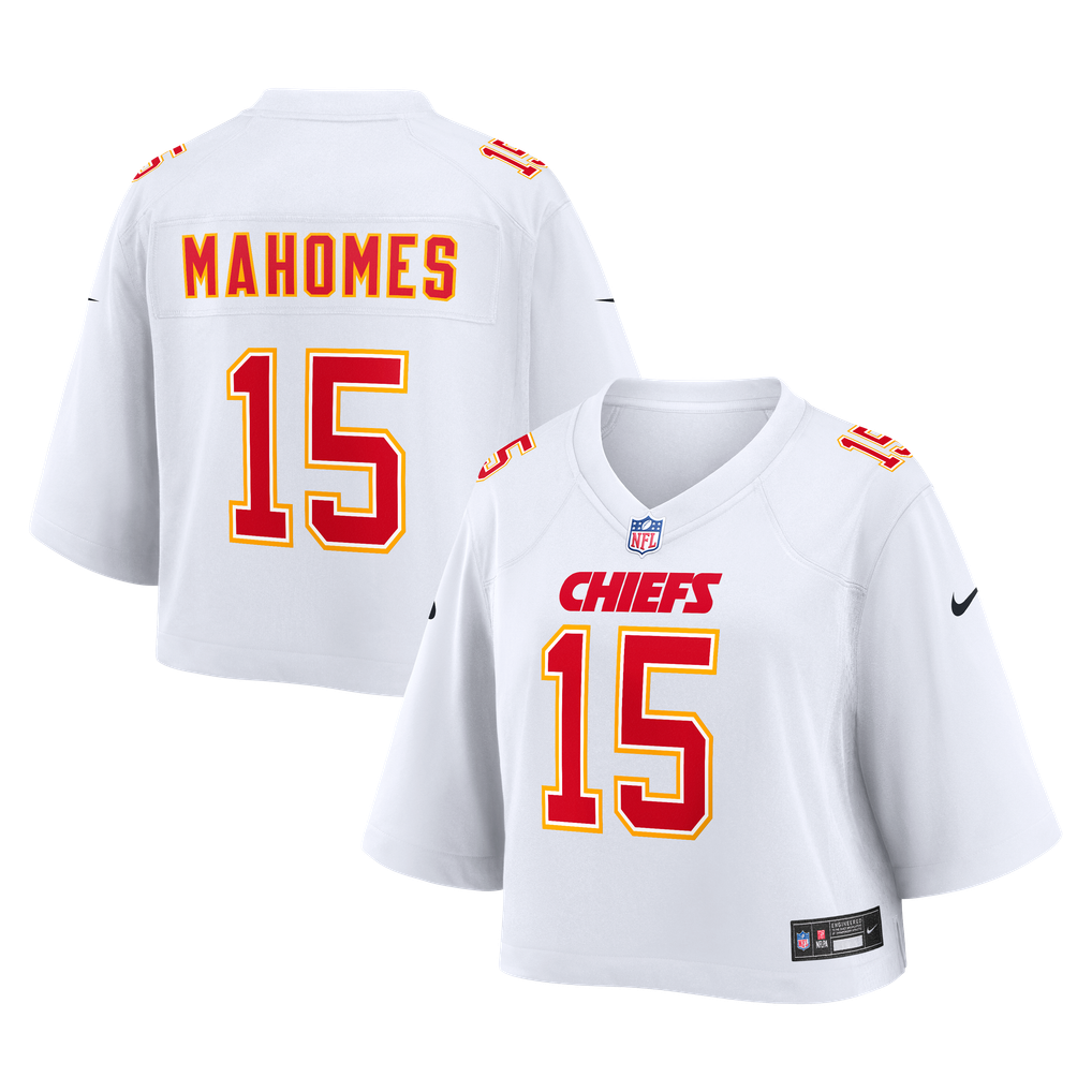 Women's Kansas City Chiefs Patrick Mahomes White Cropped Fashion Game Jersey
