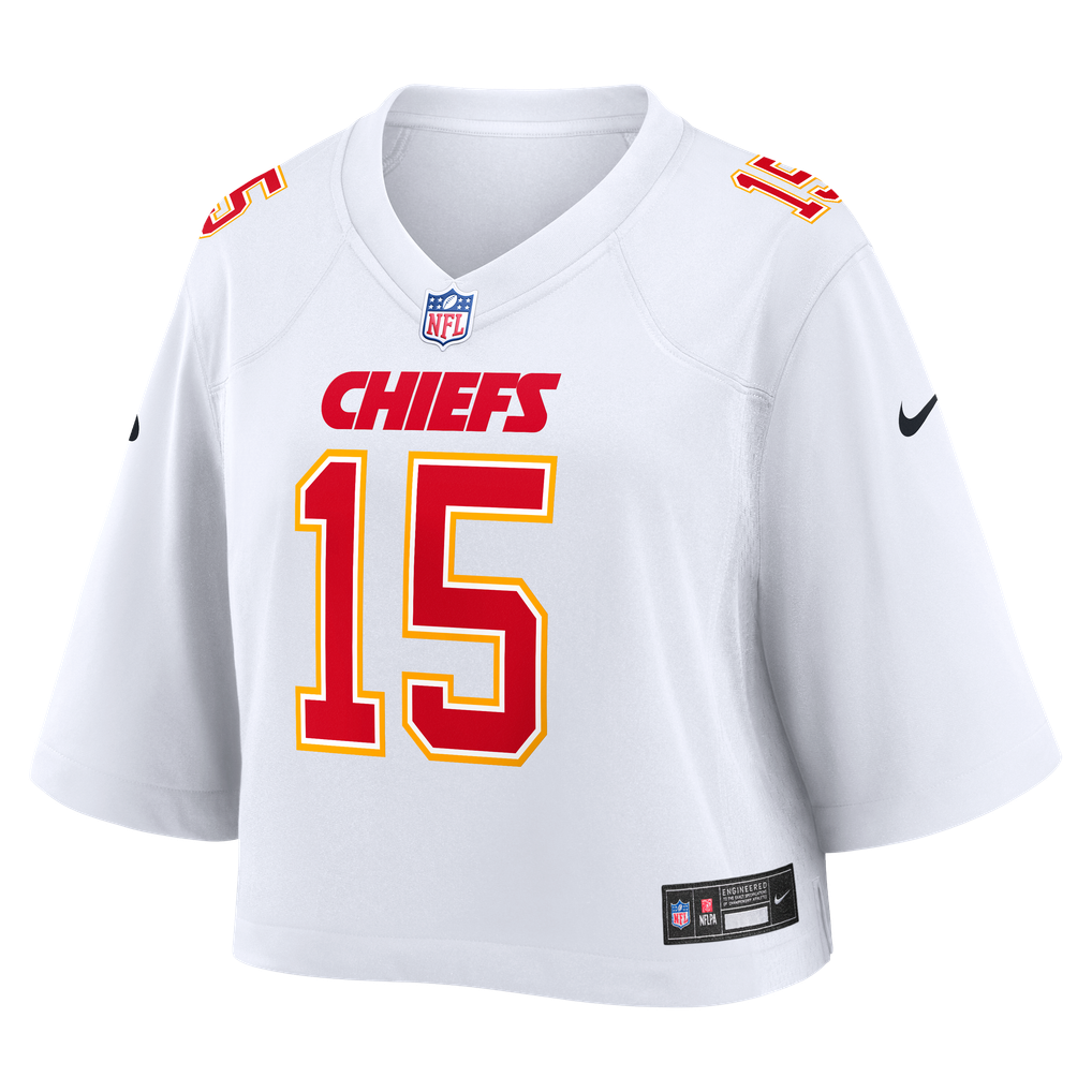 Women's Kansas City Chiefs Patrick Mahomes White Cropped Fashion Game Jersey
