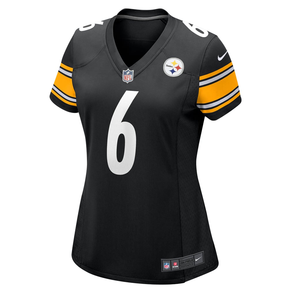 Women's Pittsburgh Steelers Patrick Queen Black Game Player Jersey