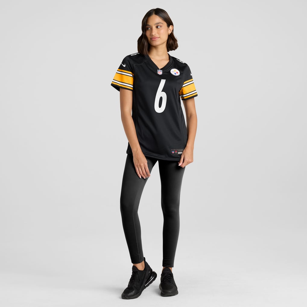 Women's Pittsburgh Steelers Patrick Queen Black Game Player Jersey
