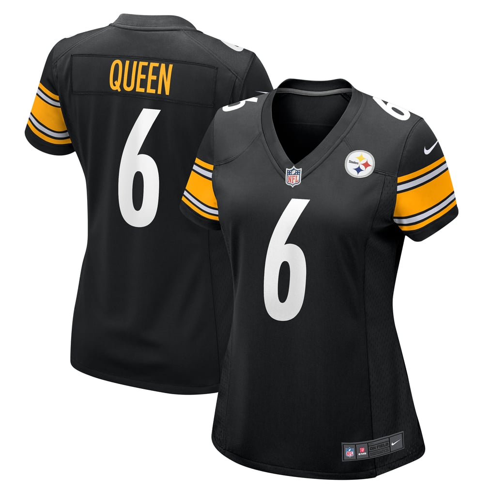 Women's Pittsburgh Steelers Patrick Queen Black Game Player Jersey