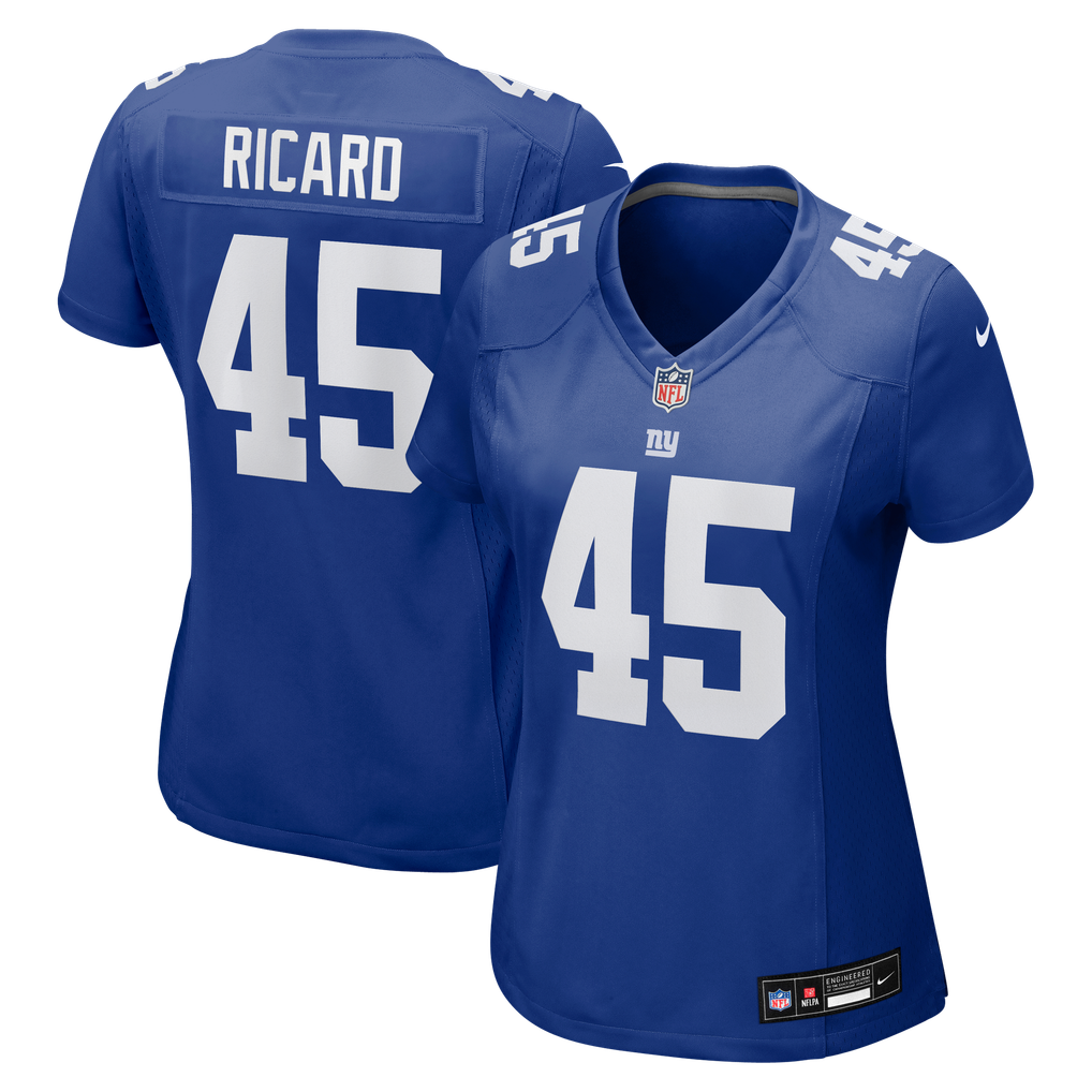 Women's New York Giants Patrick Ricard Royal Team Game Jersey