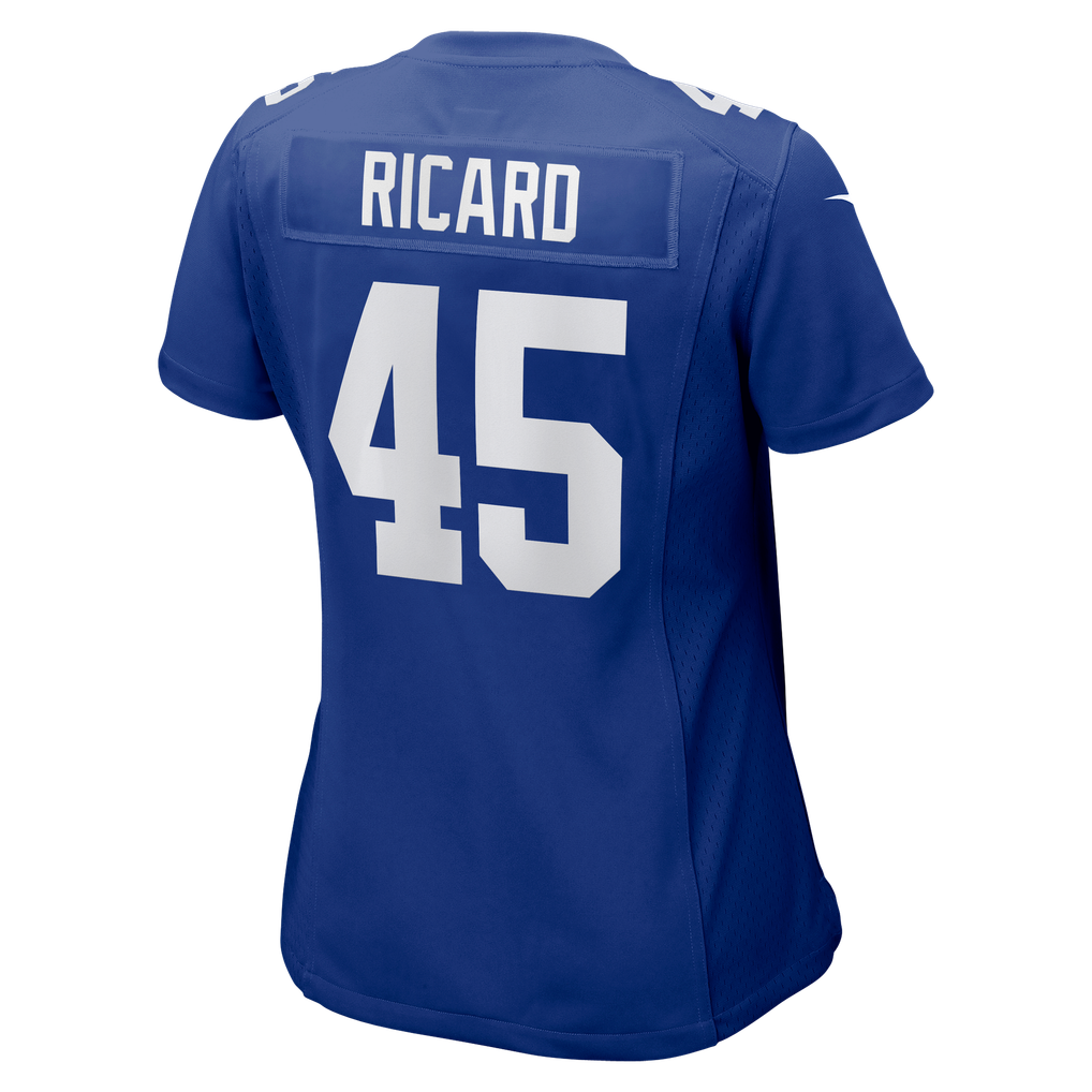 Women's New York Giants Patrick Ricard Royal Team Game Jersey