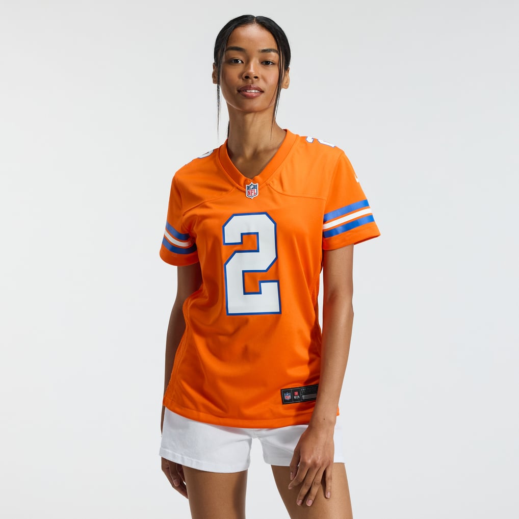 Women's Denver Broncos Patrick Surtain II Orange Mile High Collection 1977 Throwback Player Game Jersey