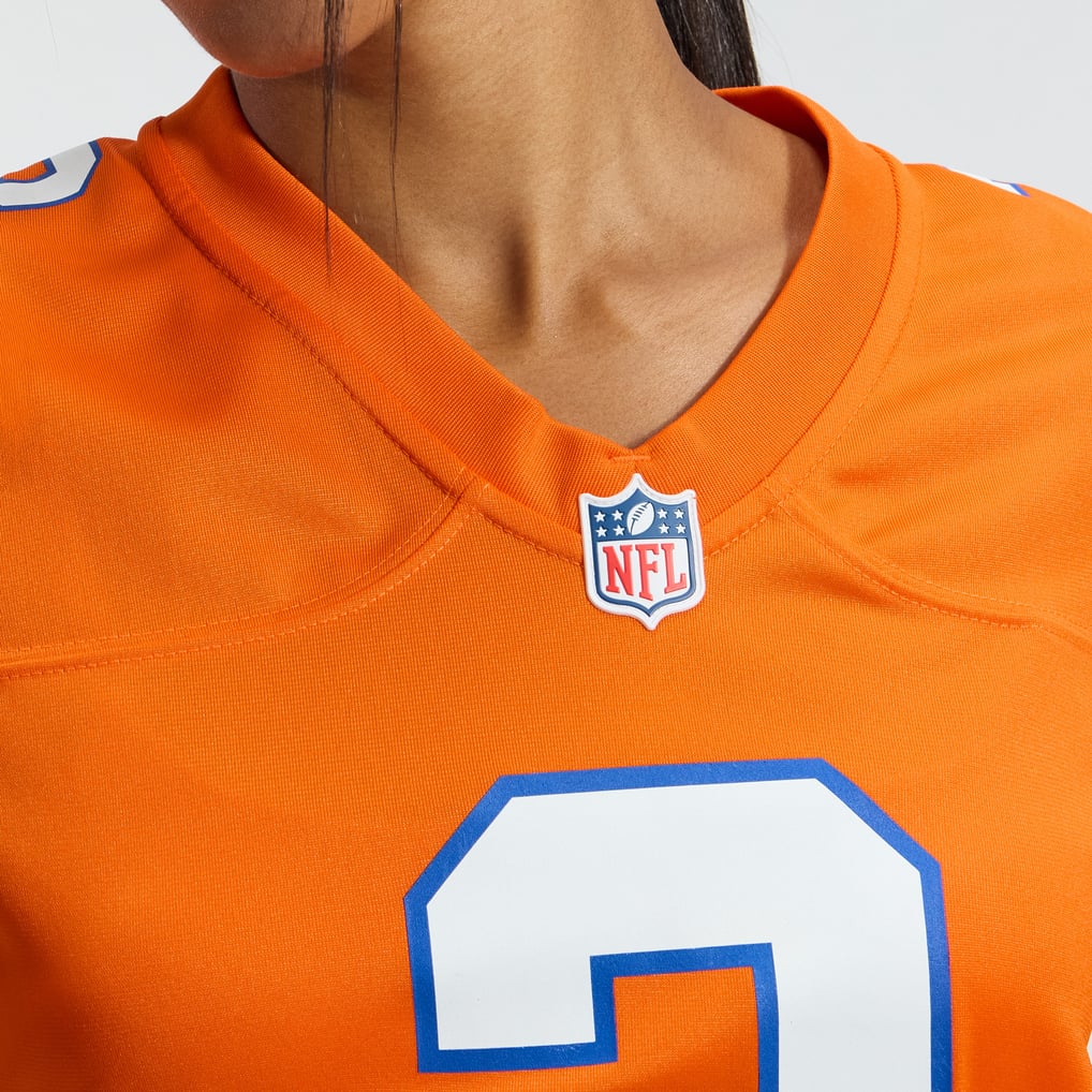 Women's Denver Broncos Patrick Surtain II Orange Mile High Collection 1977 Throwback Player Game Jersey