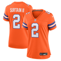 Women's Denver Broncos Patrick Surtain II Orange Mile High Collection 1977 Throwback Player Game Jersey