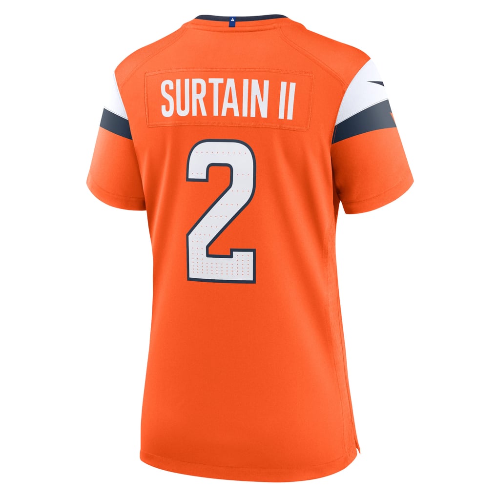 Women's Denver Broncos Patrick Surtain II Orange Team Game Jersey