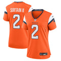 Women's Denver Broncos Patrick Surtain II Orange Team Game Jersey