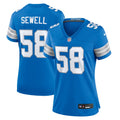 Women's Detroit Lions Penei Sewell Blue Game Jersey