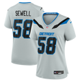 Women's Detroit Lions Penei Sewell Silver 2026 Rivalries Collection Game Jersey