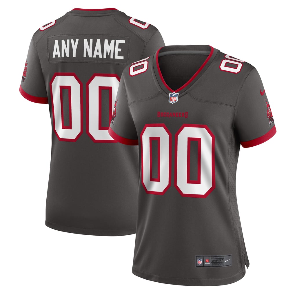 Women's Tampa Bay Buccaneers Pewter Alternate Custom Game Jersey