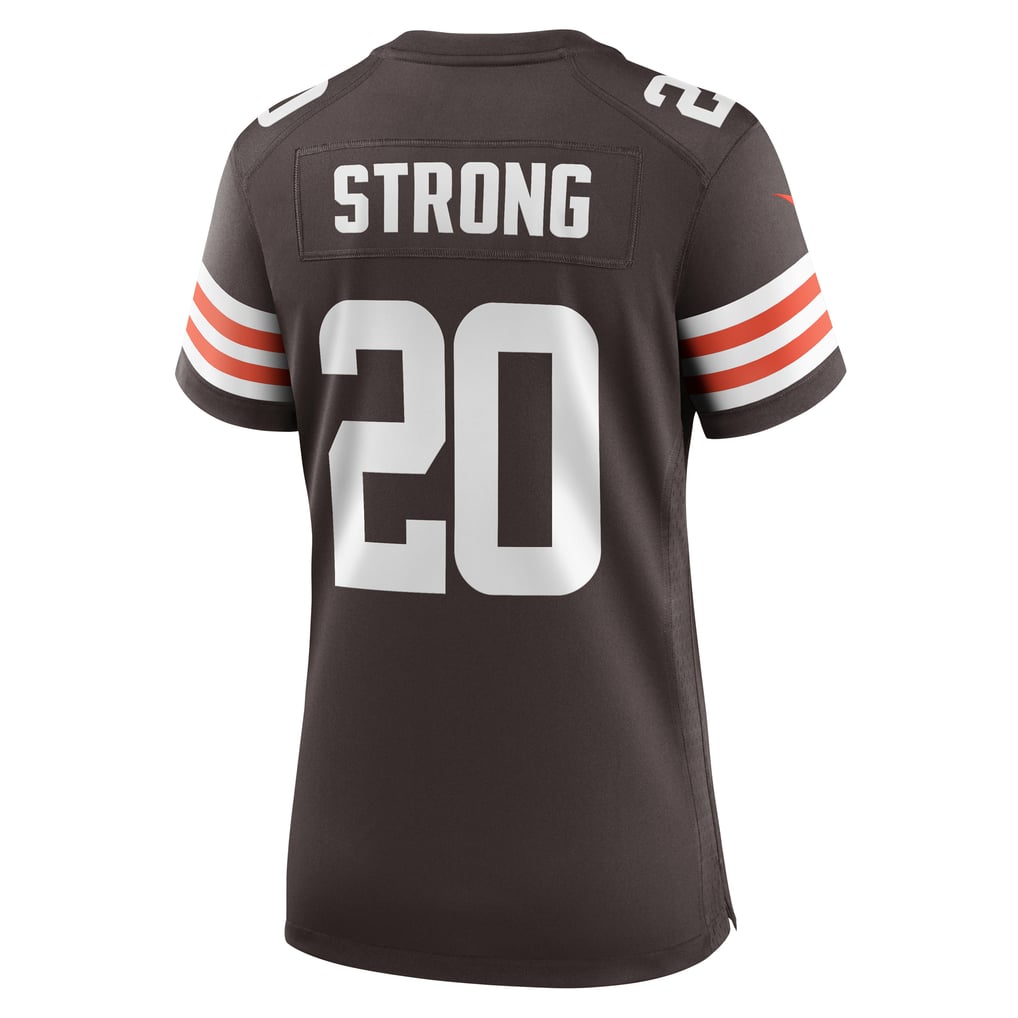 Women's Cleveland Browns Pierre Strong Jr. Brown Team Game Jersey