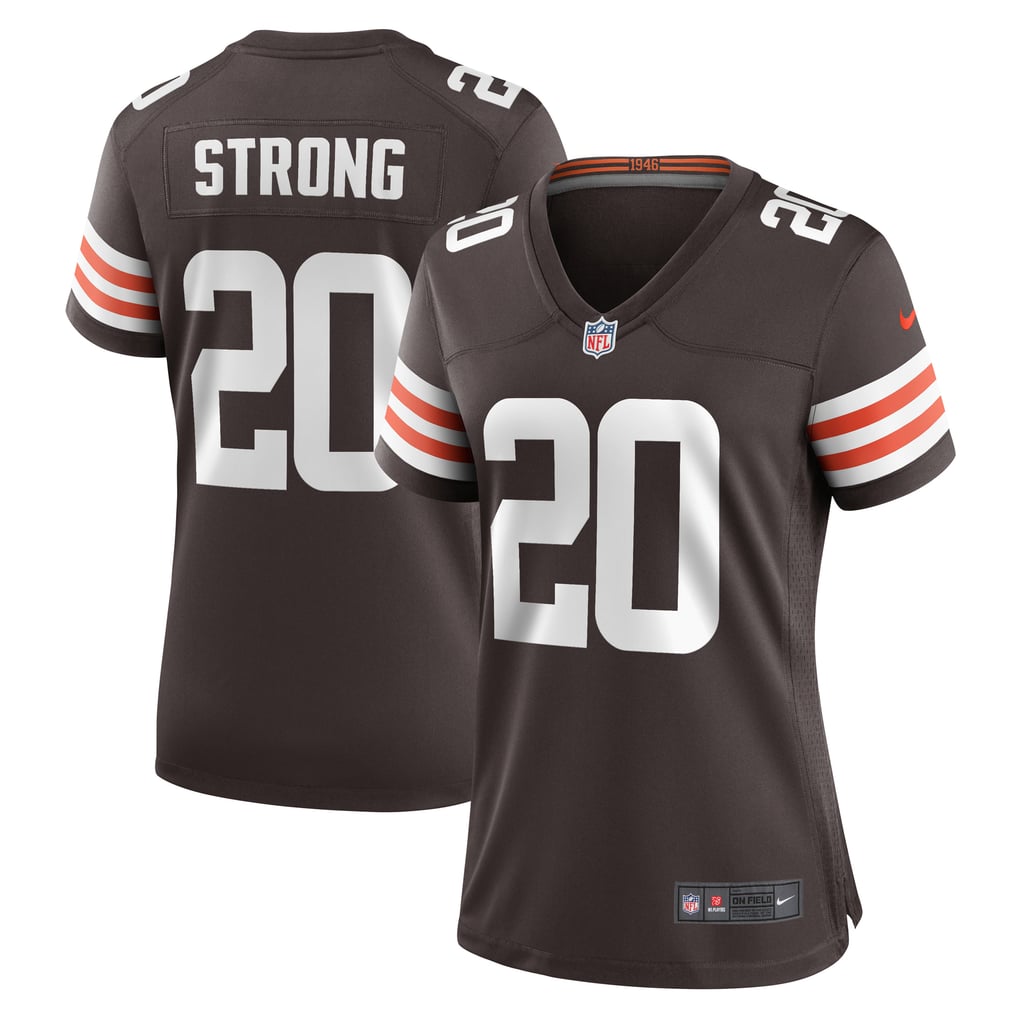 Women's Cleveland Browns Pierre Strong Jr. Brown Team Game Jersey