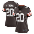 Women's Cleveland Browns Pierre Strong Jr. Brown Team Game Jersey