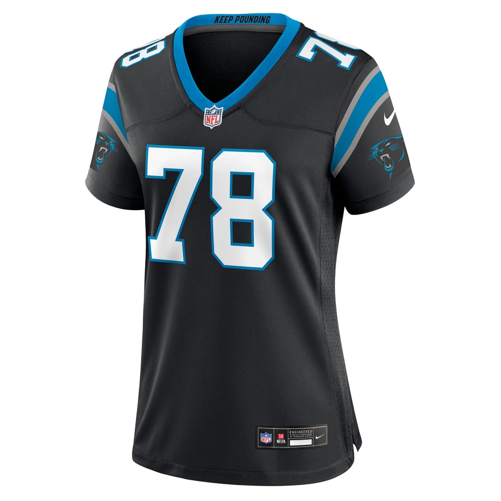 Women's Carolina Panthers Popo Aumavae Black Team Game Jersey
