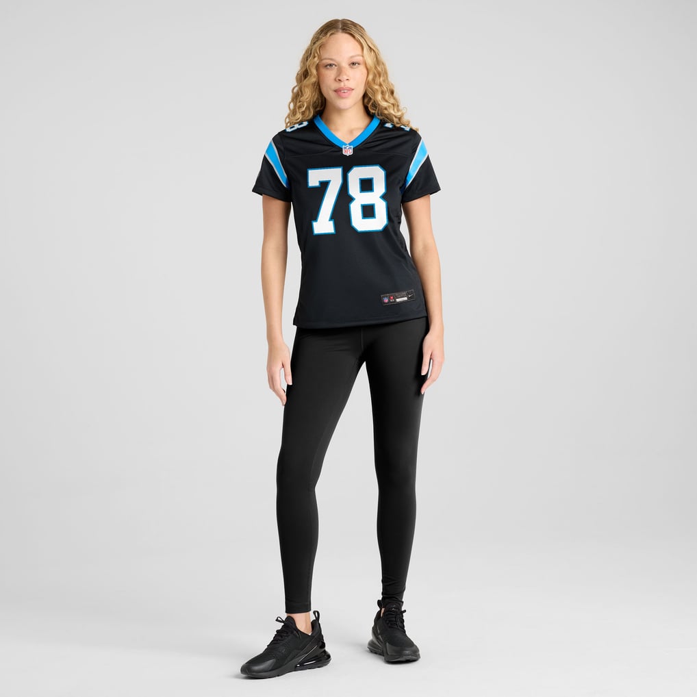 Women's Carolina Panthers Popo Aumavae Black Team Game Jersey