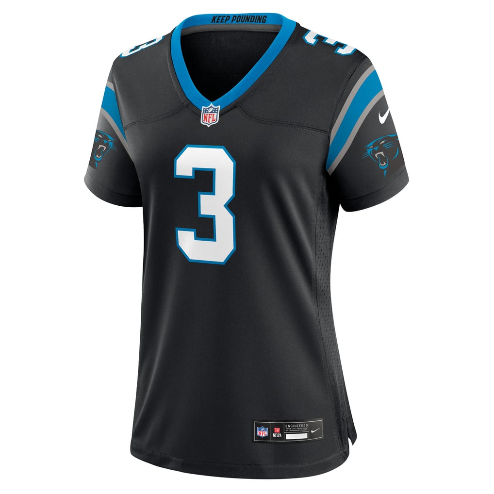 Women's Carolina Panthers Princely Umanmielen Black Team Game Jersey