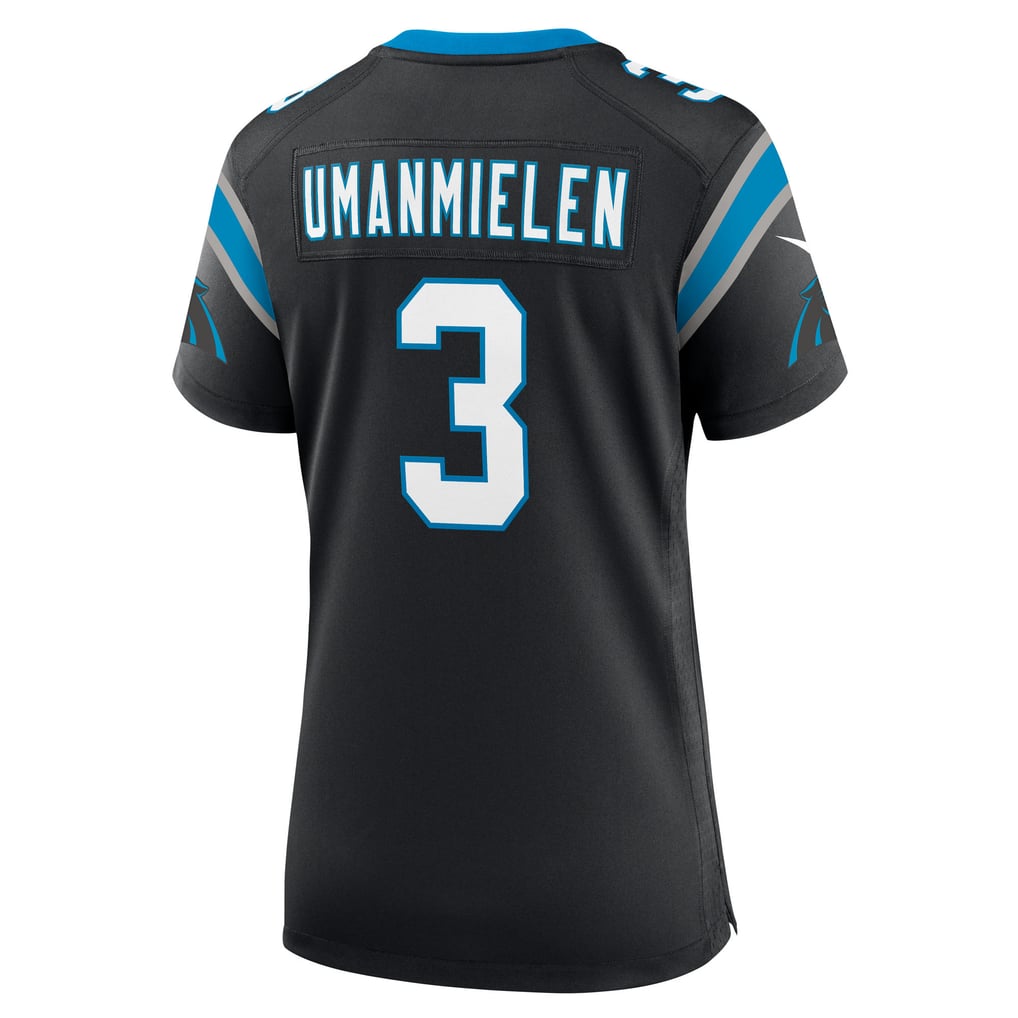 Women's Carolina Panthers Princely Umanmielen Black Team Game Jersey