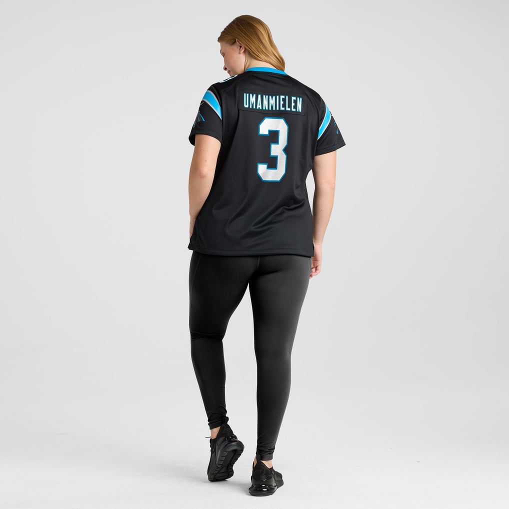 Women's Carolina Panthers Princely Umanmielen Black Team Game Jersey