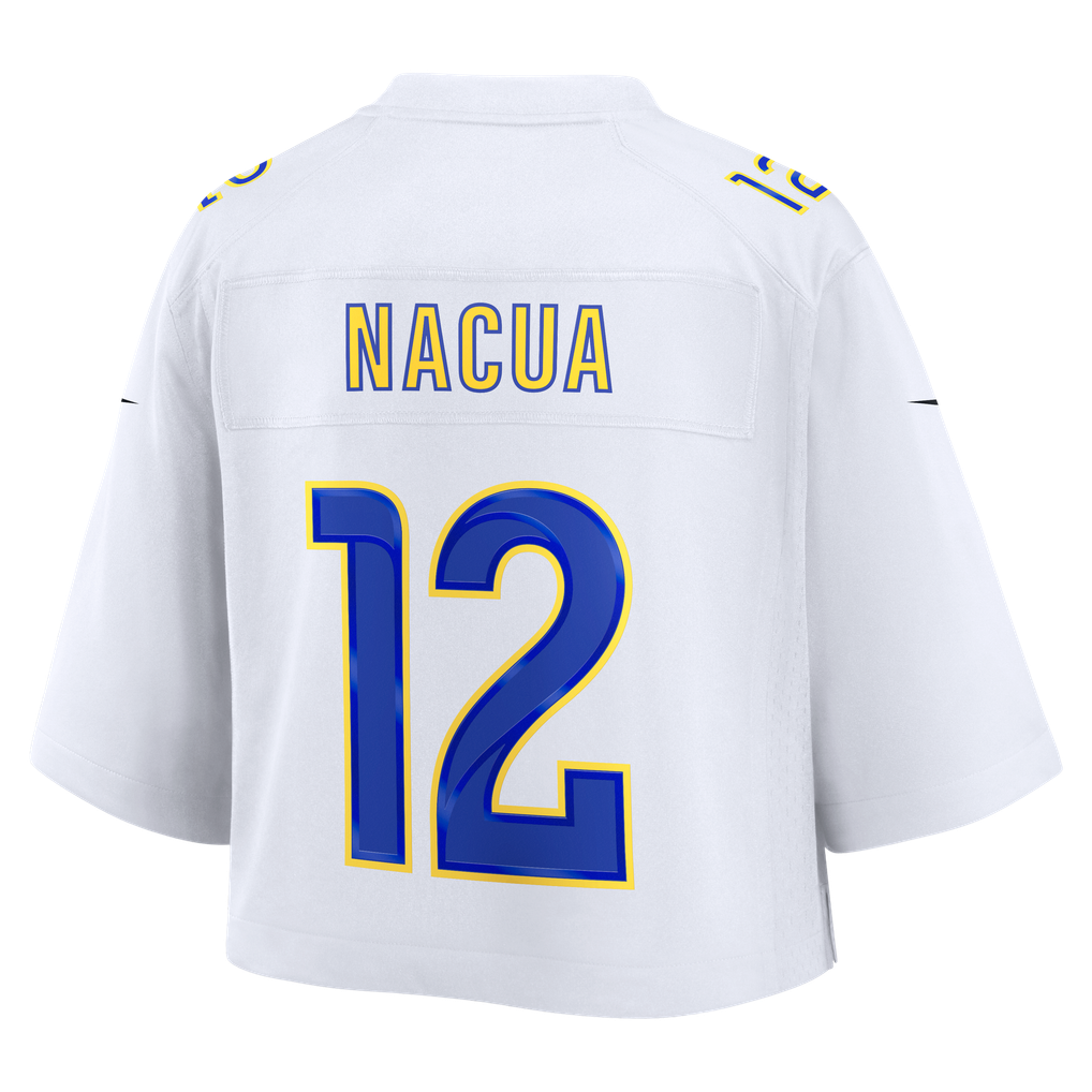 Women's Los Angeles Rams Puka Nacua White Cropped Fashion Game Jersey