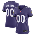 Women's Baltimore Ravens Purple Custom Game Jersey