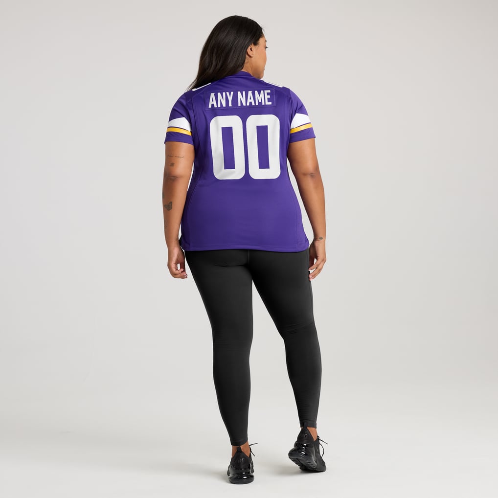 Women's Purple Minnesota Vikings Custom Game Jersey