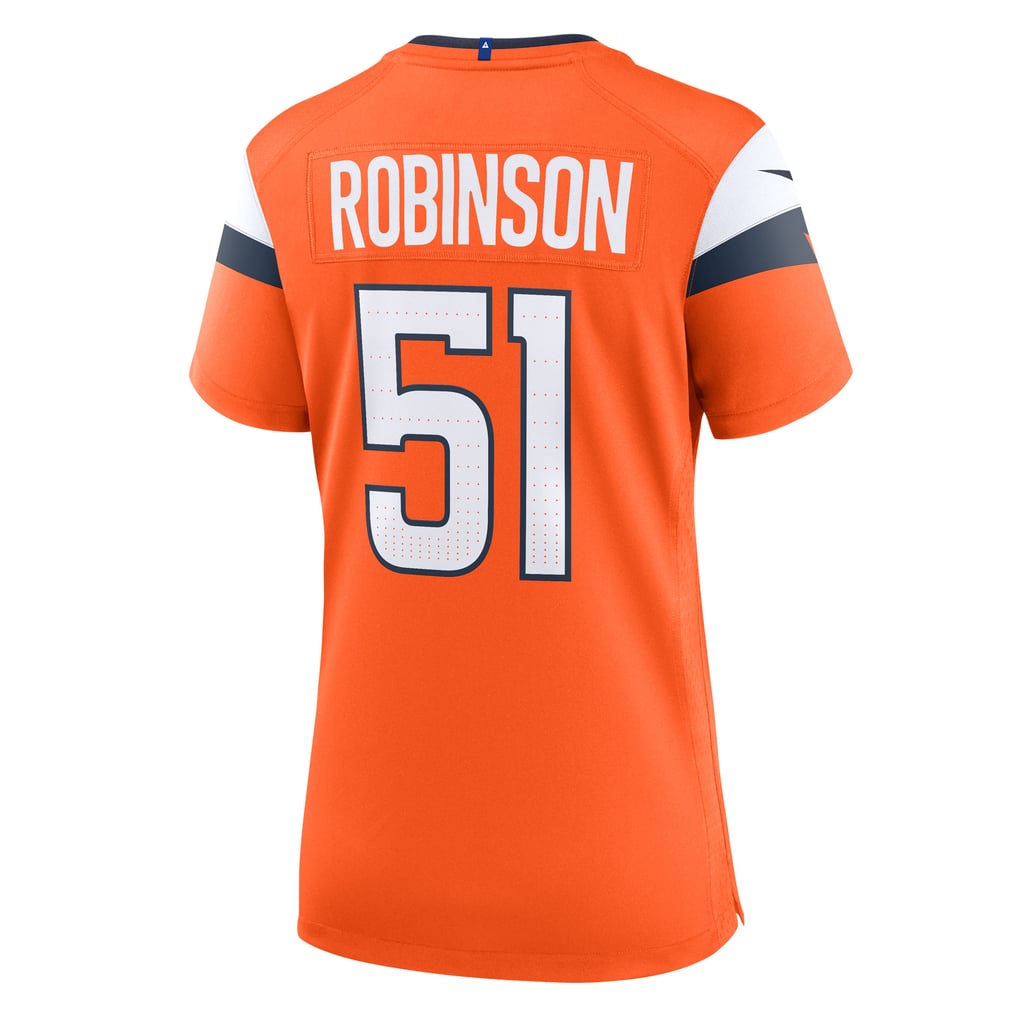 Women's Denver Broncos Que Robinson Orange Team Game Jersey