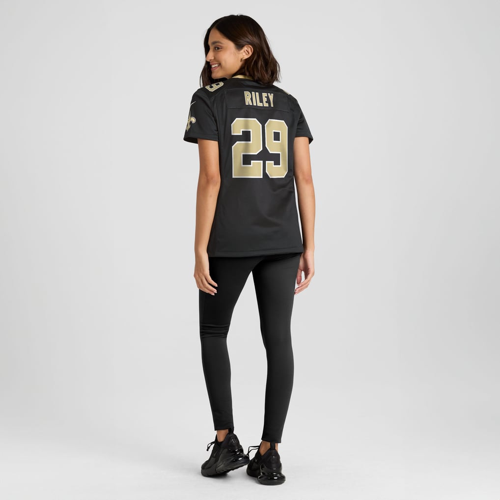 Women's New Orleans Saints Quincy Riley Black Team Game Jersey