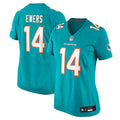 Women's Miami Dolphins Quinn Ewers Aqua Team Game Jersey