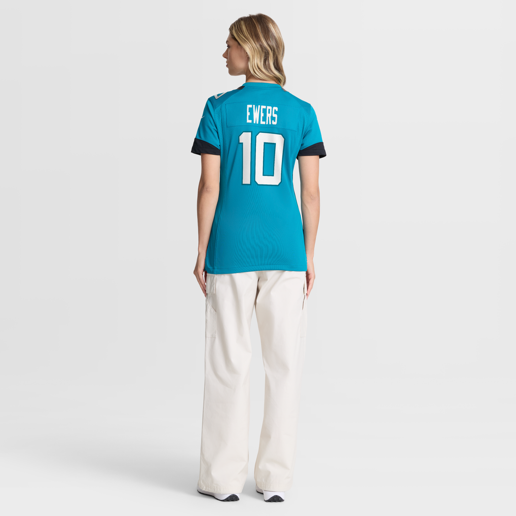 Women's Jacksonville Jaguars Quinn Ewers Teal Team Game Jersey