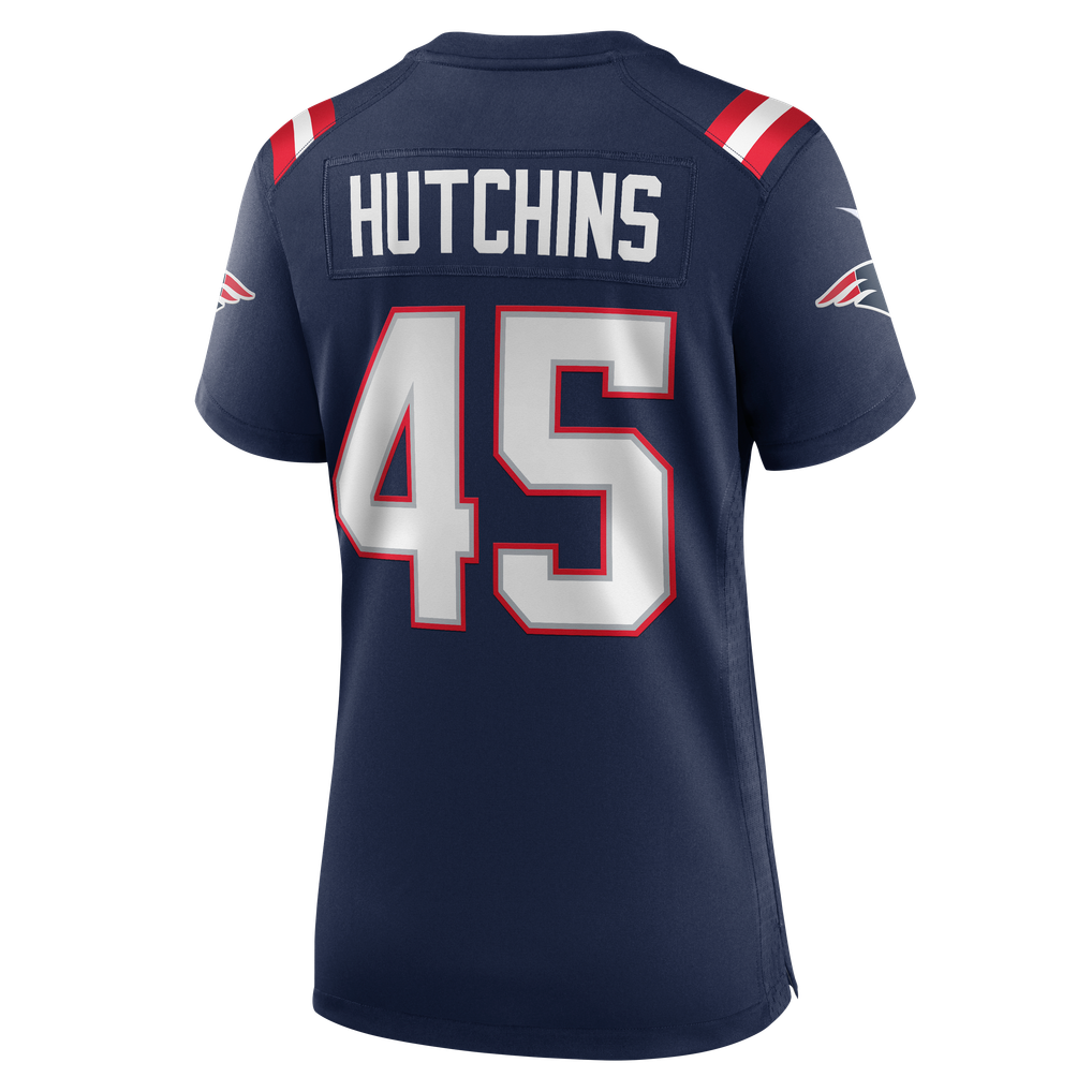 Women's New England Patriots Quintayvious Hutchins Navy Team Game Jersey