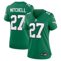 Women's Philadelphia Eagles Quinyon Mitchell Kelly Green Alternate Game Jersey