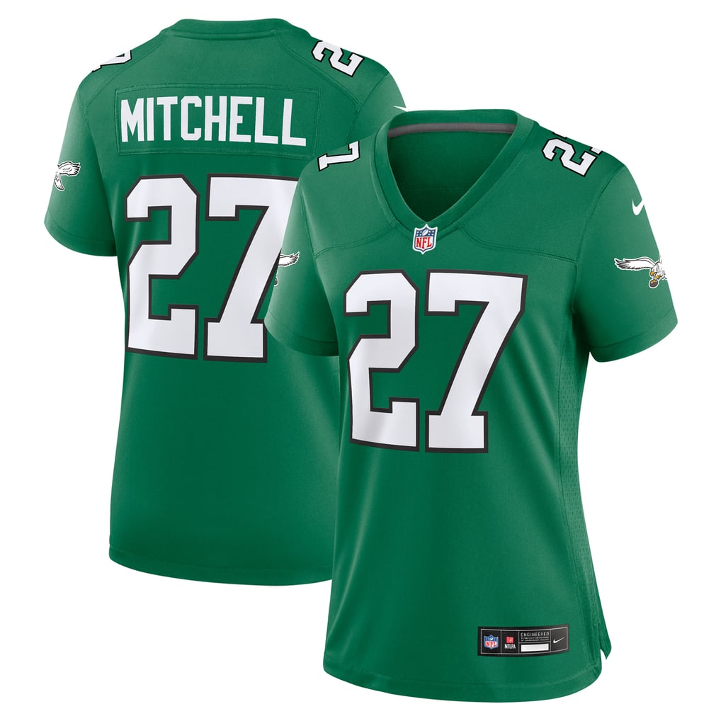 Women's Philadelphia Eagles Quinyon Mitchell Kelly Green Alternate Game Jersey