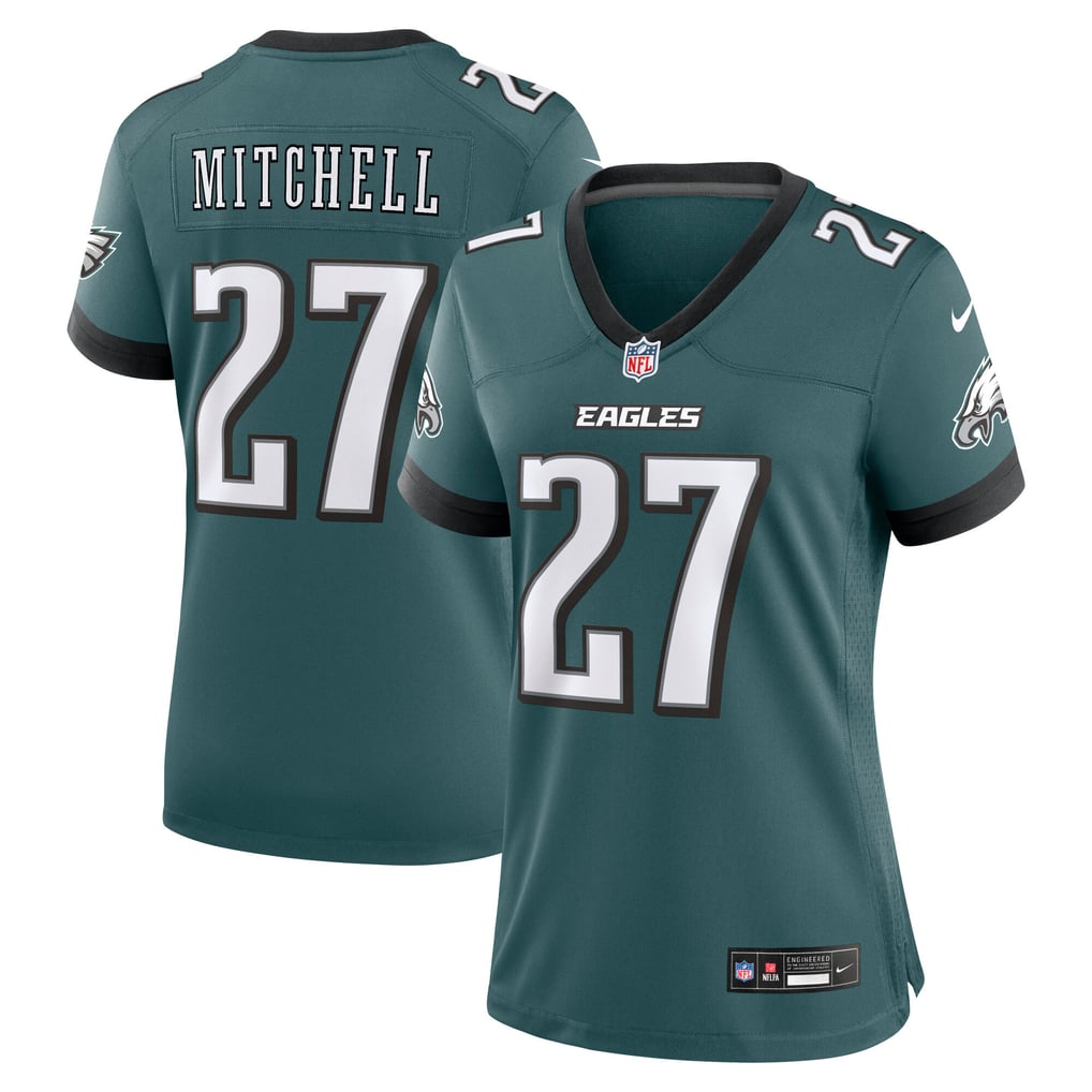 Women's Philadelphia Eagles Quinyon Mitchell Midnight Green Team Game Jersey