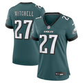 Women's Philadelphia Eagles Quinyon Mitchell Midnight Green Team Game Jersey