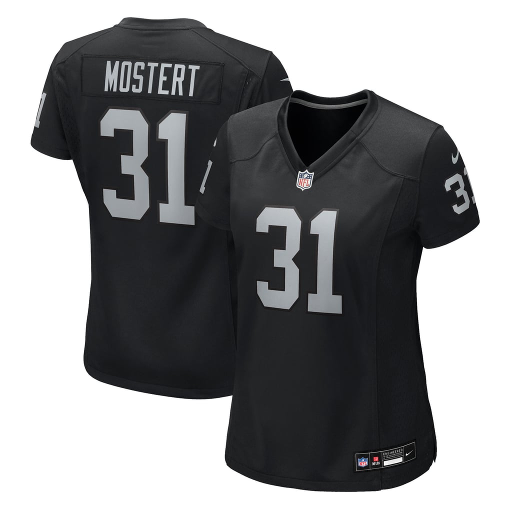 Women's Las Vegas Raiders Raheem Mostert Black Team Game Jersey