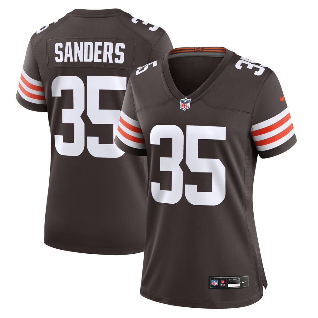 Women's Cleveland Browns Raheim Sanders Brown Team Game Jersey