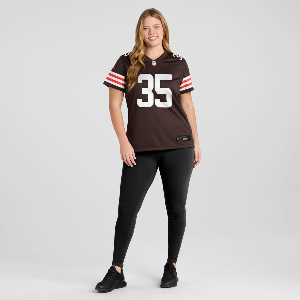 Women's Cleveland Browns Raheim Sanders Brown Team Game Jersey