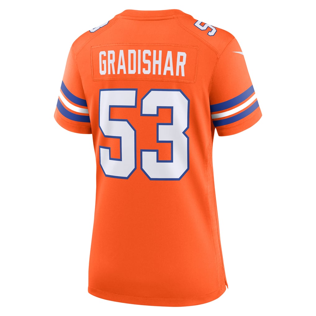 Women's Denver Broncos Randy Gradishar Orange Mile High Collection 1977 Throwback Retired Player Game Jersey