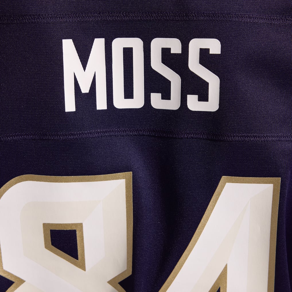 Women's Minnesota Vikings Randy Moss Purple 2026 Rivalries Collection Game Jersey